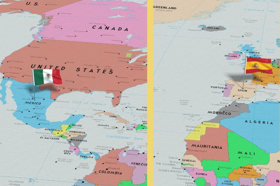 Designer adapting a layout for a translated language