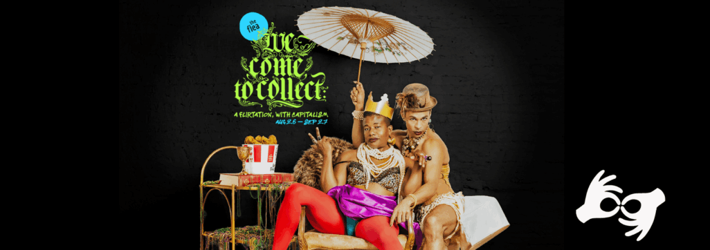 we come to collect a flirtation, with capitalism poster